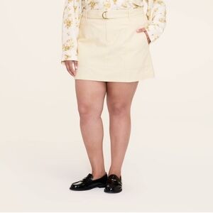 Women's Belted Mini A-Line Skirt - Woolrich x Target Cream XXL